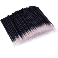 Pinceau à eyeliner jetable en fibre avec manche en plastique, applicateur de maquillage jetable pour eyeliner