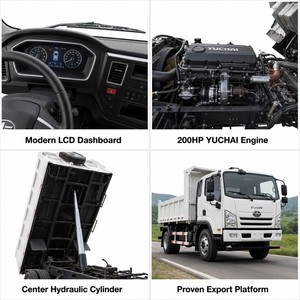 Camion benne léger 4x2 200 CV 6 roues motrices LHD pour chantier de construction en Afrique et en Asie du Sud-Est - Product Image 1