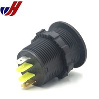 Termometer Digital Otomotif LED 12V Pengukur Suhu Bulat untuk Kendaraan dan Kapal