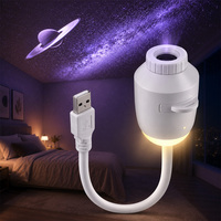 Mini projecteur d'étoiles USB 2-en-1, lampe de nuit, projecteur de vagues océaniques LED blanc chaud, lampe de projection au plafond pour chambre d'enfant
