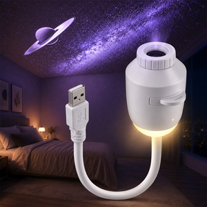 Mini Proiettore USB 2-in-1 di Stelle e Galassie, Luce Notturna con Proiezione di Onde Oceaniche, Lampada <span class=keywords><strong>LED</strong></span> a Luce Calda per Camere dei Bambini - Product Image 2