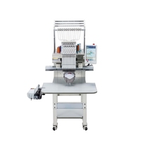 Machine à broder monotête 15 aiguilles, informatisée, à changement de couleur automatique, pour broderie de casquettes