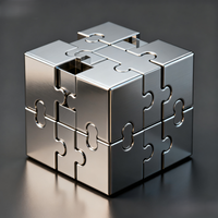 Service d'usinage CNC personnalisé en usine Cube magique en métal Mini Cube magique rotatif Cube magique 3d Logo personnalisé