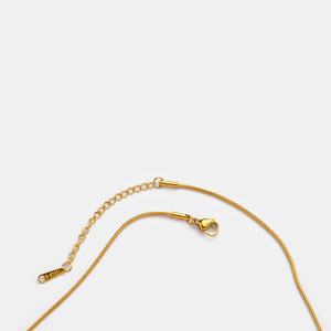 YF5217 정교한 패션 그린 반투명 물방울 펜던트 목걸이 18k 금 도금 방수 스테인리스 스틸 - Product Image 3