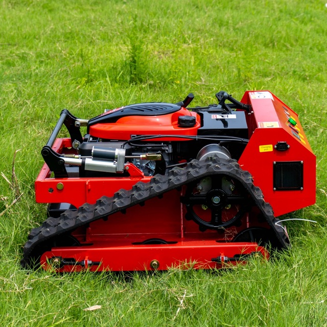 Rubber Track Remote Control Robot Lawn Mower With Snow Plow HT550