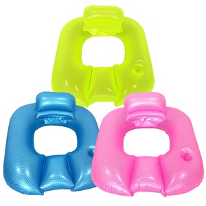 Silla Flotante Inflable de PVC 90X80X40Cm con Respaldo para Piscina, Adultos y Niños, Azul, Verde, Rosa - Product Image 5