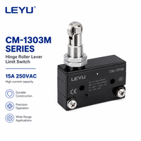 Interrupteur de fin de course CM-1303M 15A 250VAC SPDT à action rapide avec levier à charnière à rouleau, type horizontal pour l'automatisation industrielle