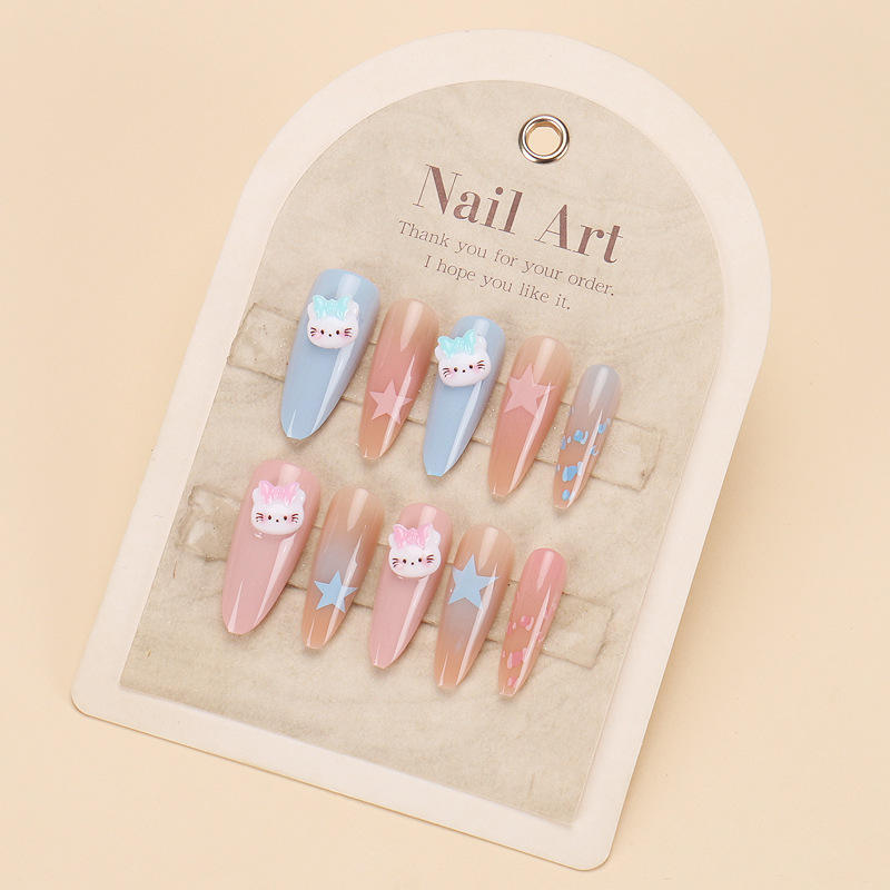 กระดานเล็บ10ชิ้นเล็บทำด้วยมือ1860ขนาด M