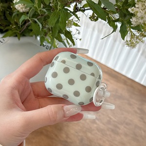 Étui de protection pour Apple <span class=keywords><strong>Airpods</strong></span> 4ème génération, motif créatif rose et vert à pois, compatible Pro 2/3ème génération, pour femmes - Product Image 4