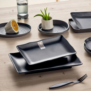 Guangzhou al por mayor <span class=keywords><strong>precio</strong></span> barato restaurante color negro de melamina de platos - Product Image 5