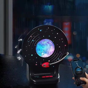 Lampada Altoparlante Stereo Subwoofer Luna Viaggio Spaziale alla Moda 2000mAh Giradischi Retrò Luce Notturna da Scrivania con <span class=keywords><strong>Ritmo</strong></span> Musicale - Product Image 2