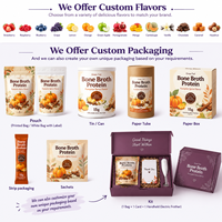Poudre de protéines de collagène de bouillon d'os OEM saveur épices de citrouille avec cannelle, muscade, clou de girofle et piment de la Jamaïque – Complément alimentaire