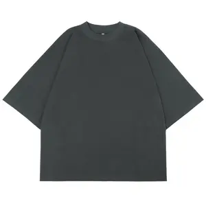 बॉक्सी फिटेड टी-शर्ट कस्टमाइज़ ब्लैंक टी-शर्ट 100% कॉटन टी शर्ट हैवी कस्टम ग्राफिक प्लेन ओवरसाइज़्ड पुरुषों की टी-शर्ट