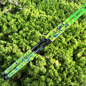 Canne à pêche en fibre de verre à 1section Canne à poisson-chat vert - Product Image 2