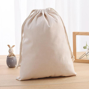 ถุงผ้าแคนวาสขนาดเล็กแบบมีเชือกผูก ผลิตจากผ้าฝ้ายรีไซเคิลได้ 100% ป้องกันฝุ่น พร้อมโลโก้สั่งทำพิเศษ สำหรับบรรจุภัณฑ์ช้อปปิ้งและของขวัญ - Product Image 1
