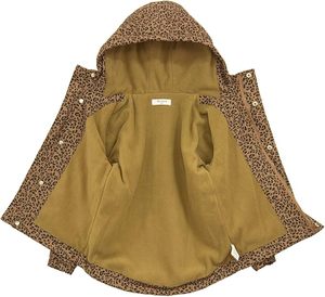 Autumn Waterproof Kids Windbreaker Rain Jacket Baby Rainwear <strong>Long</strong> Sleeve Fashion Allover Print Polyester Leopard <strong>Raincoat</strong> - Product Image 4