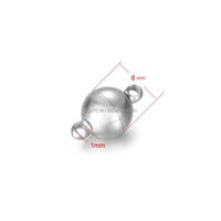 Fermoir magnétique en acier inoxydable avec perles en forme de boule pour la fabrication de colliers et de bracelets, vente en gros d'accessoires de bijouterie