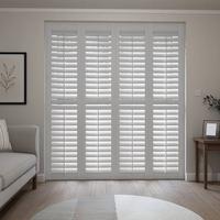 Volets en PVC imitation bois, volets intérieurs sur mesure, volets imperméables et durables, stores sans cordon, vente en gros
