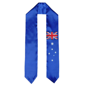 Écharpe de remise de diplôme personnalisée avec drapeau australien, pour l'équipe nationale de football, pour les étudiants internationaux - Product Image 1