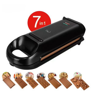 Vente en gros de plaques détachables de cuisine 800w mini <span class=keywords><strong>gaufrier</strong></span> électrique <span class=keywords><strong>rotatif</strong></span> portable machine à sandwich 7 en 1 - Product Image 1