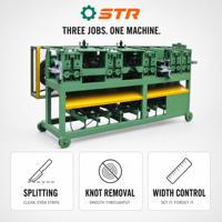 STR Découpeuse électrique à largeur fixe LFZ-3 pour bandes de bambou, équipement de découpe du bois, garantie 4 ans, Chine