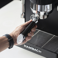 Porte-filtre 58 mm à panier unique pour machine à expresso, poignée ergonomique moderne en acier inoxydable, design minimaliste, qualité alimentaire