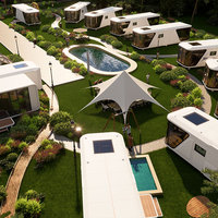 Casa Mobile di Lusso in Acciaio con Ruote 20ft/40ft, Design Moderno per Uso Esterno, con Camera da Letto e Bagno
