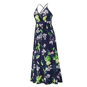 2025 New Fashion Sexy V-neck Boho Holiday <b>Beach</b> Summer <b>Dresses</b> Floral Printed Cross Slip <b>Long</b> <b>Dress</b> Sleeveless Casual <b>Dress</b> - Product Image 6