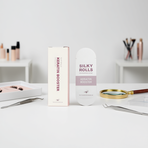Crème Booster à la Kératine Silky Rolls, Extension de Cils Sans Cruauté Animale, pour Usage Professionnel Uniquement, Emballage Boîte Corée du Sud - Product Image 3