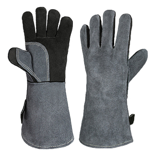 Guantes de Trabajo Industriales Resistentes al Calor, de Cuero Vacuno de Primera Calidad AB, Gruesos, con Palma Completa Reforzada - Product Image 1