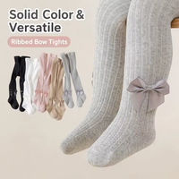 Collants côtelés en coton doux antidérapants pour bébés filles, en coton à longues fibres, écologiques, pour tout-petits de 0 à 12 ans, vente en gros