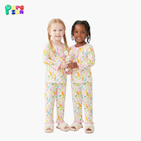 Pyjama d'été confortable pour enfant en coton biologique 100% et viscose de bambou, chemise de nuit imprimée personnalisée pour filles - Collection Puresun Boutique