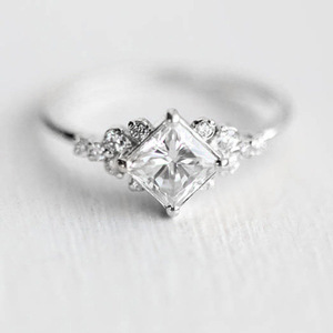 Square Geometric Design Ring Classic Finger Ring for Women - Product Image 5
