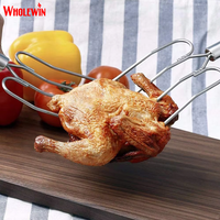 Fourchettes de levage pour dinde en acier inoxydable, robustes, pour le barbecue et la cuisson en extérieur