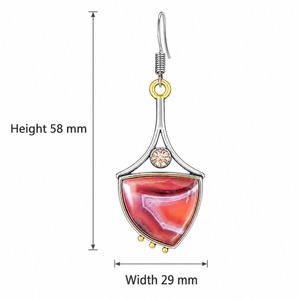 Orecchini pendenti con motivo bohémien vintage, accessori da donna per feste e matrimoni - Product Image 5