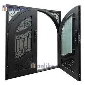 Металлическая дверь из матового стекла, 60 Х80 футов