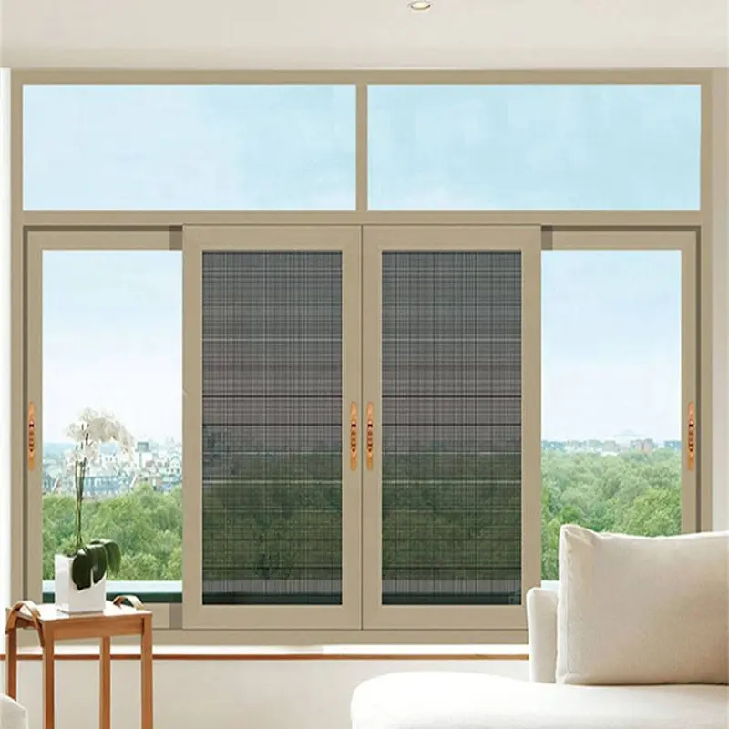 Casa barata windows para precio de venta de ventana corredera de aluminio con red de mosquito