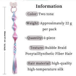 Cinturino in pelle stile dolce per bambini con coda di cavallo alla moda per capelli - Product Image 2