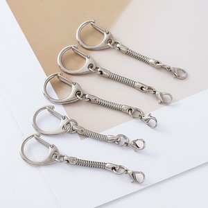 Metal Carabiner Keychain Zinc Alloy Snake <b>Chain</b> Round Fashion Hard Wearing <b>Key</b> <b>Chain</b> Cord DIY Jewelry Clasp - Product Image 1