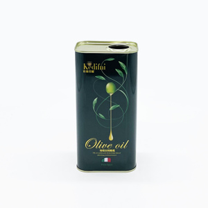 Boîte rectangulaire en fer blanc de 750 ml, imprimée sur mesure, de qualité alimentaire, pour huile comestible et huile d'olive - Product Image 1