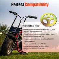 Pignon de chaîne arrière 60T 420 6 trous pour Coleman CT100U Baja Doodle Bug DB30 Motovox MBX10 Mini Moto