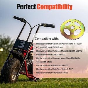 Pignon de chaîne arrière 60T 420 6 trous pour Coleman CT100U <span class=keywords><strong>Baja</strong></span> Doodle Bug DB30 Motovox MBX10 Mini Moto - Product Image 5