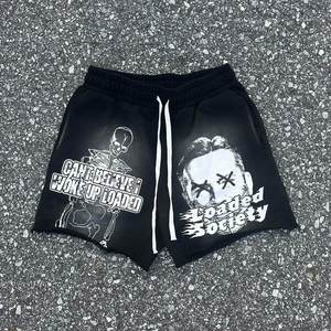 Pantalones Cortos de Cáñamo para Hombre, Diseño Personalizado, Estilo Urbano, con Estampado Digital, Lavado Ácido, de Algodón y Felpa - Product Image 1
