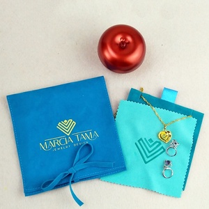 Custom logo Faux Suede Jewelry Packaging <b>Envelope</b> Pouches With Insert Card Polishing Cloth for Necklaces Velvet <b>Gift</b> Bags - Product Image 1