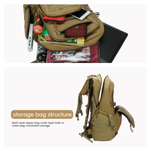 <span class=keywords><strong>Mochila</strong></span> Táctica LP LUPU TACTICAL de Moda, Impermeable, 50L, Oxford, con Sistema MOLLE para Senderismo y Camping - Product Image 4