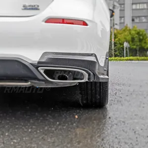 Mugen MU Style <b>Car</b> Rear Bumper Corner Extension <b>Diffuser</b> Aprons for 2022-2024 11th Gen Honda Civic Hatchback Carbon Fiber Style - Product Image 3