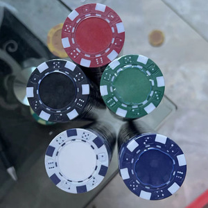 Jetons de poker en argile Crown ABS, feuille de fer durable, pour échecs, cartes, divertissement, usage universel, blanc, bleu, rouge, noir, jaune, vert, violet - Product Image 2