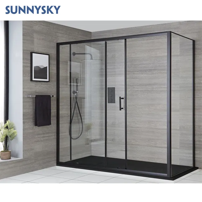 XIYATECH Shower Enclosure Prefab Square All In Modular Completed Shower Room Cabin With Toilet Light Modular Bathroom Shower Pod