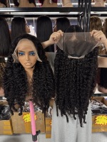 Perruques en cheveux humains 100% naturels, 32 pouces, cheveux bouclés birmans bruts, frontale en dentelle 13x4, densité 180, ondulation Water Wave, double tirage 15A