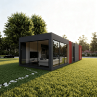 Conception de maison conteneur préfabriquée en acier colorée et luxueuse pour l'extérieur